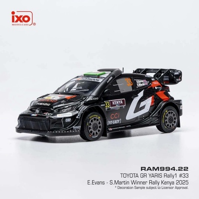 Toyota GR Yaris Rally1 Safari Rallye Kenia 2025 33 Evans Martin IXO 1:18