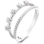 Silenti Jewelry Сребърен пръстен "Роза" - 8 - 57мм (18.1мм диам. )