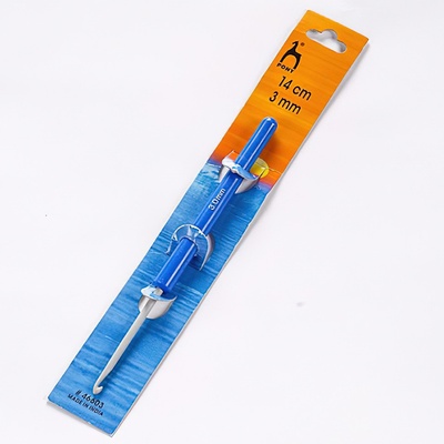 PONY Háček na háčkování PONY, hliník / teflon s plastovou ručkou 46603, velikost 3mm, délka 14cm