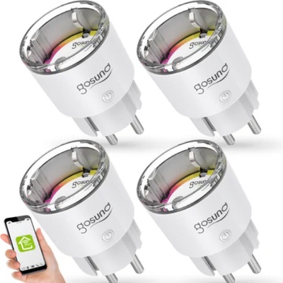 Смарт контакт Gosund EP2, WiFi, 10A, Tuya, ""4 броя (EP2-4)