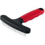Ferplast Gro Dog rake - Гребен с метални заоблени зъбци, елиминира възлита от подкосъма, 14, 8 x 11, 4 x h 3 см