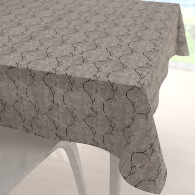 Biante Dekorační čtvercový ubrus PML-086 Pnoucí větvičky na hnědošedém 100x100cm