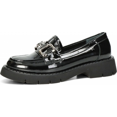 ETIMEĒ dámské lakované mokasíny černé