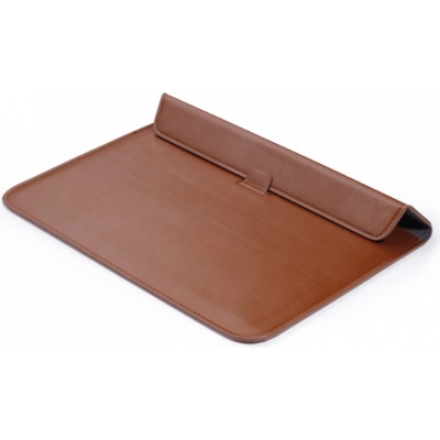 SES 2v1 Puzdro s magnetom a stojanom z ekokože pre Apple MacBook Air 13,6" (2024, M3) - hnedé 17220