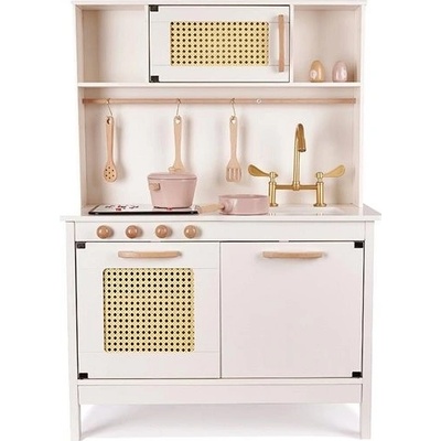 KIK Detská drevená retro kuchynka z MDF s doplnkami BOHO