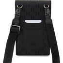 Púzdro Karl Lagerfeld Saffiano Monogram Wallet Phone Bag Ikonik NFT, čierne