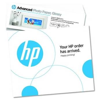 HP Photo Paper Advanced 49V51A, 250 г/м2, 4x12", 10x30, 5см, 10 бр. , лъскав, мастиленоструен, бял, фотографска хартия (49V51A)