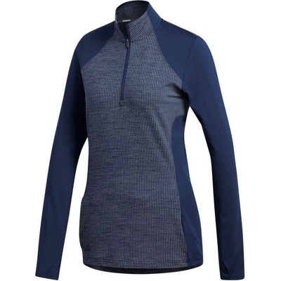 adidas dámská mikina golf Heathered Half Zip Tech modrá