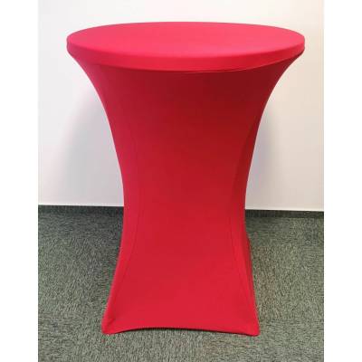 Ambitent Strečový poťah na bistro stôl Ø80 cm výška 110 cm Červená