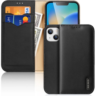 Dux Ducis Кожен калъф с отделение за карти Dux Ducis Hivo за iPhone 14 Plus, черен (6934913034996)