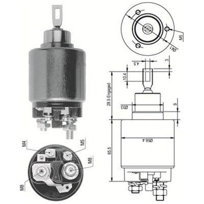 Elektromagnetický spínač, štartér MAGNETI MARELLI 940113050124