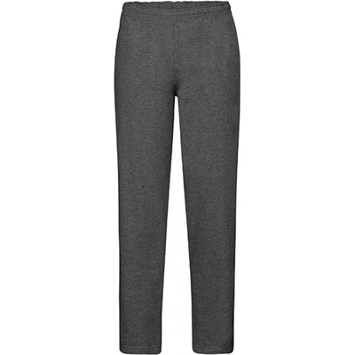 Fruit of the Loom pánské tepláky Classic Open Hem Jog pants tmavě šedý melír