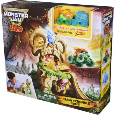 Monster Jam sada s lebkou střílející mini auta