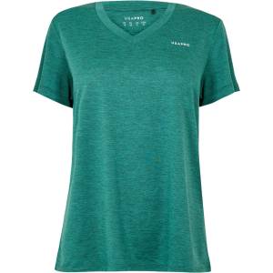USA Pro Дамска тениска USA Pro The USA Pro Tech V Tee Ladies - Forest Green - sportihobi - 64,52 лв