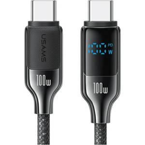 USAMS Кабел USAMS HX Series, 1, 2m, Digital Display, цинк, бърза зареждане, ч (Usa001524)