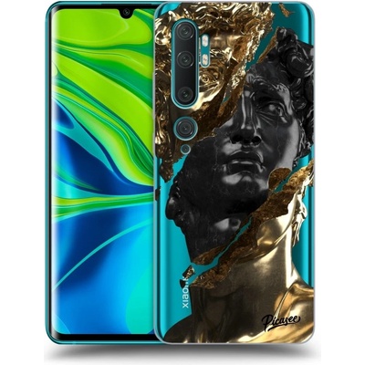Pouzdro Picasee silikonové Xiaomi Mi Note 10 Pro - Black Gold čiré