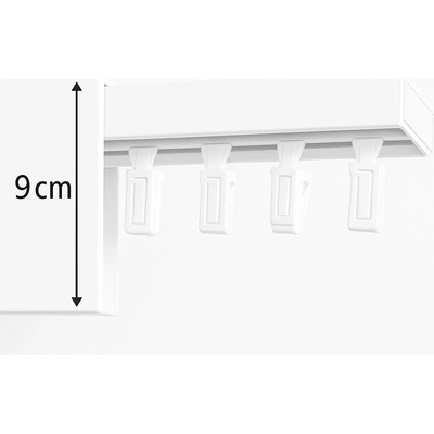 Rolmeister Stropní kolejnička s krytem 9 cm Bílá Jednodrážková 500 cm