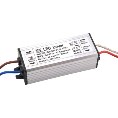 Napájecí zdroj pro 6-12ks 3W LED, 18-40V, 900mA, IP67
