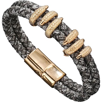 HARAHU Мъжки Гривна ha-33327 - Сив / Златен kp33327 (ha-33327)