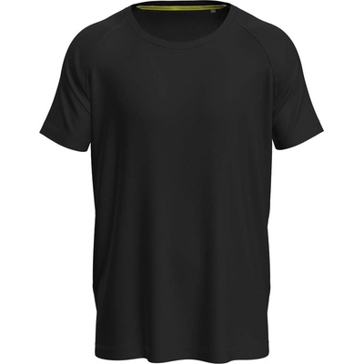 Stedman mesh raglan st8410 / Мъжка спортна риза раглан - черна (st8410bloxxl)