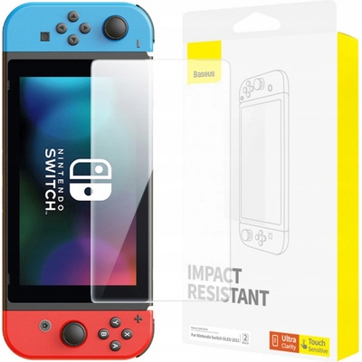 Baseus Crystal Sklo Nintendo Switch OLED 2021 + montážní sada - transparentní