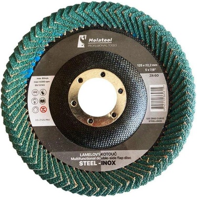 Kotouč oboustranný lamelový brusný PROFI, Ø 125 mm, P60, Zirkon