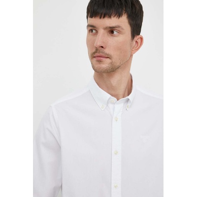 Barbour Памучна риза Barbour мъжка в бяло със стандартна кройка с яка копче MSH5467 (MSH5467)