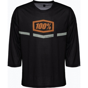 100% Airmatic 3/4 Sleeve Black/Red pánsky