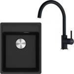 Franke - Кухненски комплект G273O, мивка Fragranite MRG 610-37 RTL и смесител FC 6018.071, оникс 114.0700. 783 (114.0700.783)