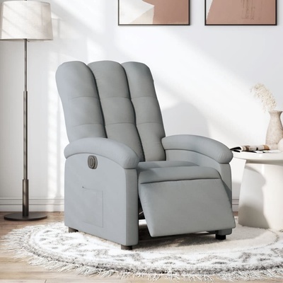 vidaXL elektrické polohovací textil 3204070 světle šedá