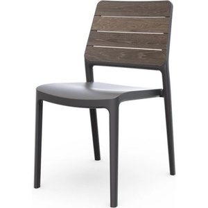 Keter Тъмносив/тъмнокафяв пластмасов градински стол Deco Porto - Keter (271460)
