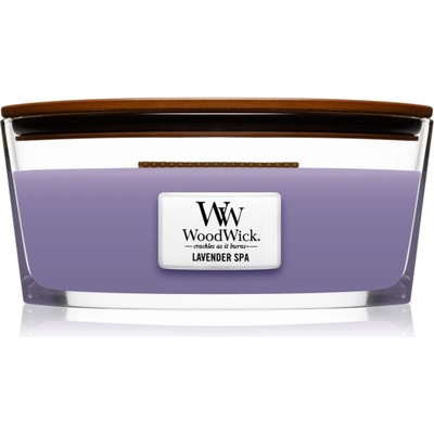 WoodWick Lavender Spa ароматна свещ с дървен фитил (hearthwick) 453 гр