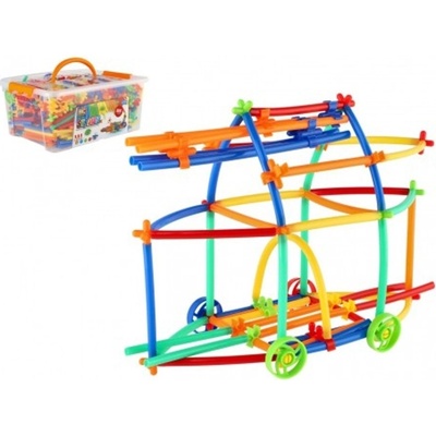Teddies Stavebnice kreativní ze slámek / brček - 800 ks