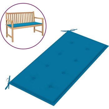 vidaXL Възглавница за градинска пейка синя 100x50x3 см оксфорд плат (43201)
