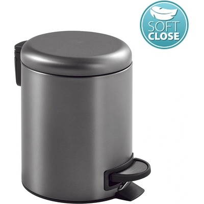 Gedy POTTY odpadkový koš 3 l, Soft Close, gun metal 320981