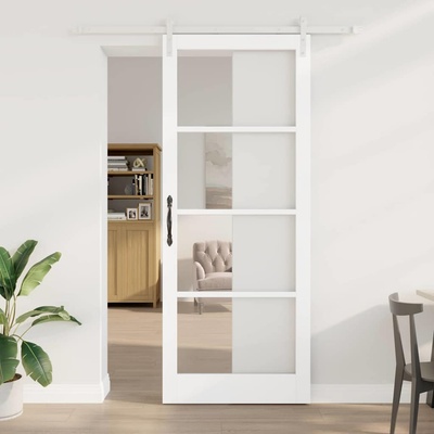 vidaXL Преплъзваща се врата ORKDAL Бяло 93 x 232 см (3331900)