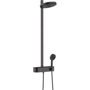 Hansgrohe Pulsify S - Душ комплект с термостат, диаметър, 26 cm, 3 струи, EcoSmart, черен мат 24241670 (24241670)