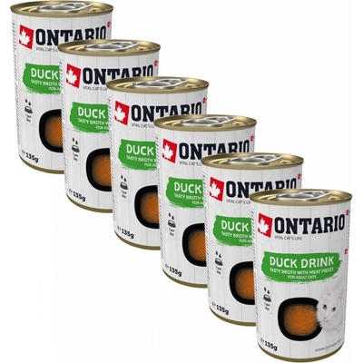 Ontario Cat Drink kačica 6 x 135 g