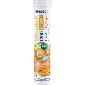 tetesept Vitamin C 1200 + D3 + Zink - 15 ефервесцентни таблетки