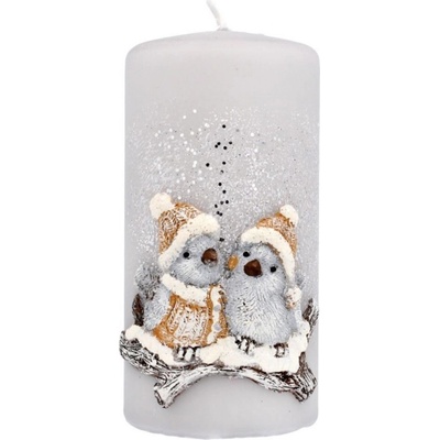Ceramicus PTÁČEK vánoční d7x14cm šedá