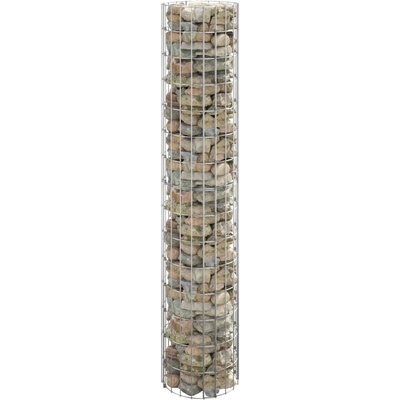Nabytek XL Kruhový gabionový sloupek pozinkovaná ocel Ø 30 x 150 cm