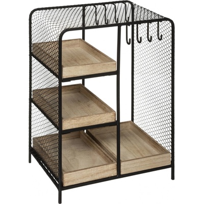 Atmosphera stojan na šperky Arty s policemi černý