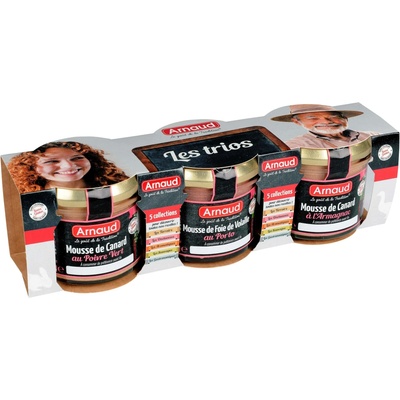 Arnaud Peny kachní se zel. pepřem, drůbeží s portským, kachní s Armagnac 3 x 90 g