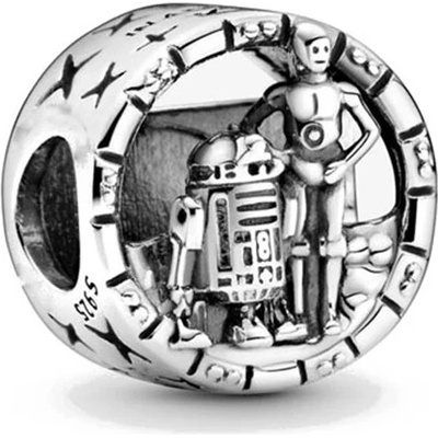 P&J Jewellery Stříbrný přívěsek C-3PO & R2D2 SBSW18