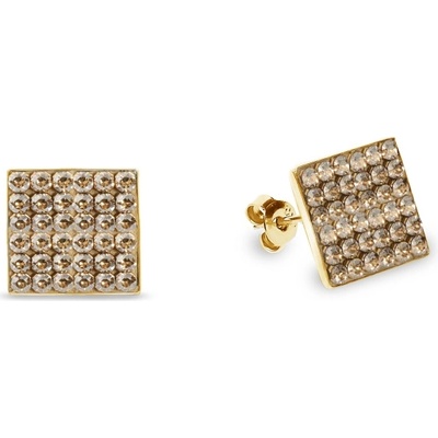 Spark zlaté se Swarovski Elements Kingdom Studs KGFM6GS Golden Shadow