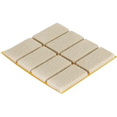 Filcové podložky 20x40mm, samolepiace, béžové, 8 ks na platu