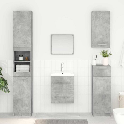 vidaXL Шкаф за мивка Циментено сиво 38, 5 x 41 x 48 см (880447)