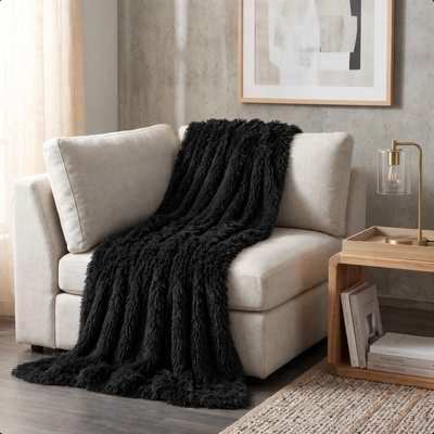 Mybesthome Deka z mikrovlákna Terca černá 150x200