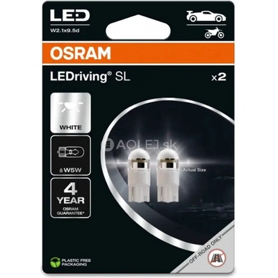 Osram W5W 12V 1W W2,1x9,5d LEDriving SL (biela) 2 ks