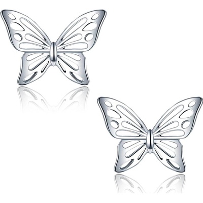 Elanis Jewel Romantické stříbrné náušnice Motýlek EJ00552